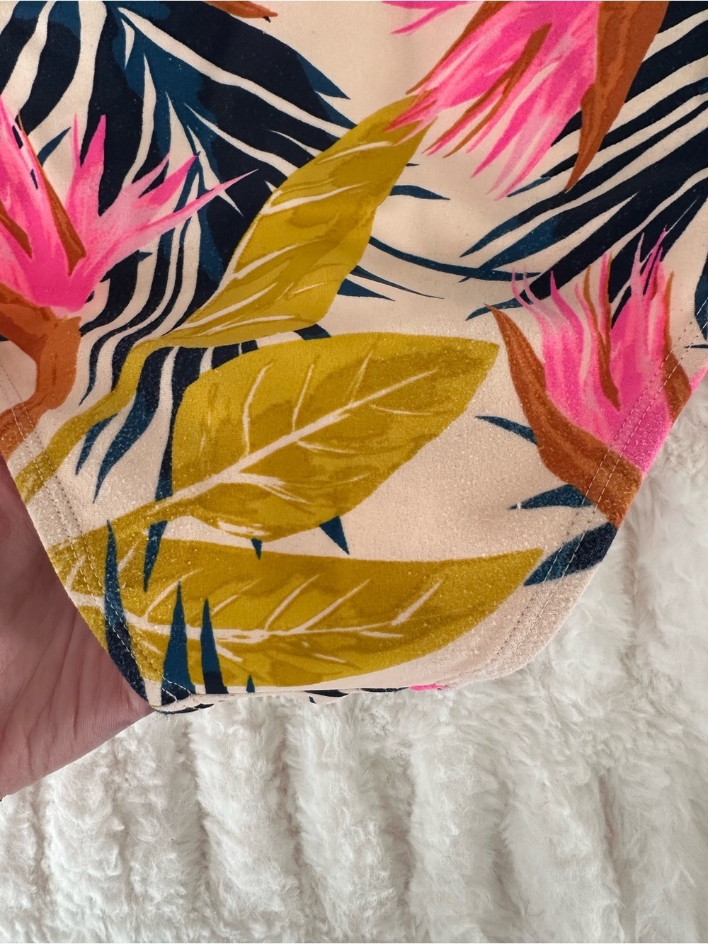 Target Tropical Leaf Print Bikini Set in Pink, Olive & Navy - Picture 7 of 7